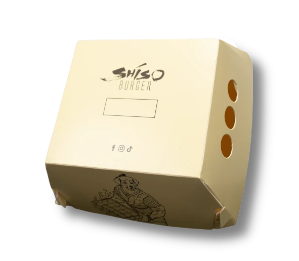 SHISO Hamburger Box gelabelt