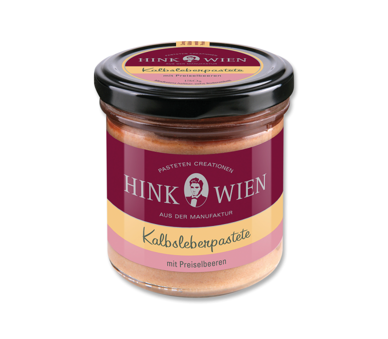 Kalbsleberpastete mit Preiselbeeren 130g