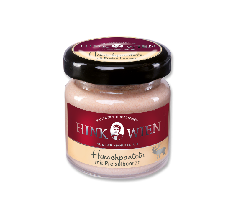 Hirschpastete mit Preiselbeeren 40g Glas
