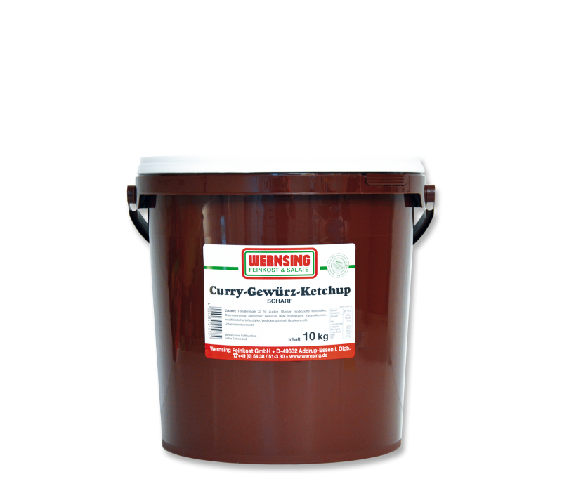 Curry-Gewürz-Ketchup scharf