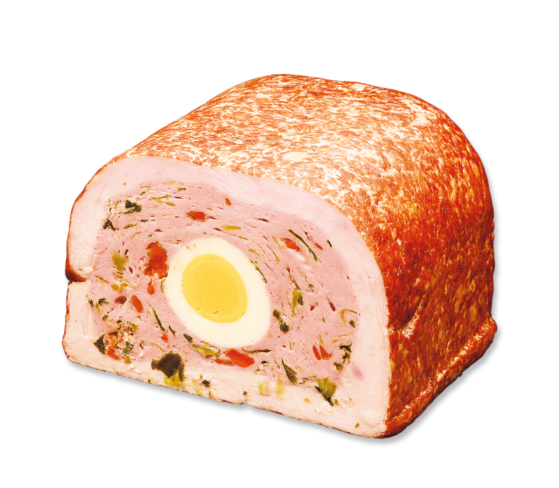 Geflügel-Pastete mit Ei in Tunnelform