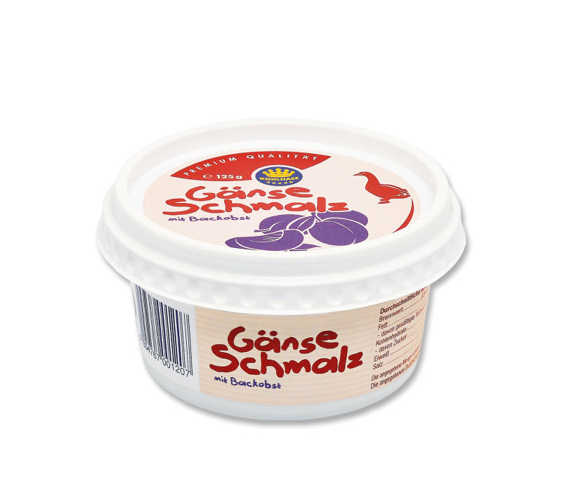 Gänseschmalz mit Backobst 125g-Becher