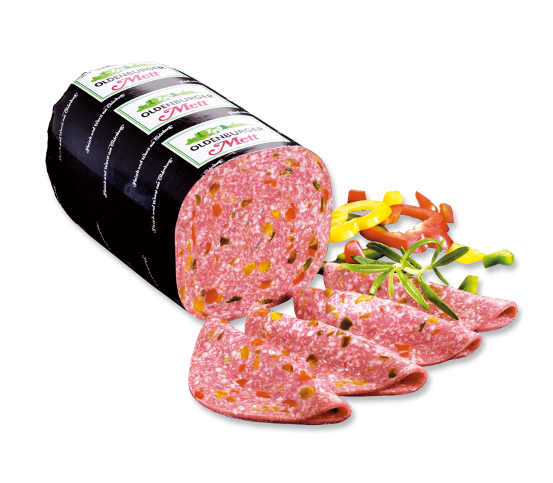 Oldenburger Mett mit Paprika Kal.120mm