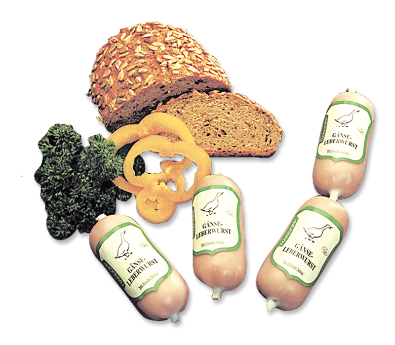 Gänsefleisch-Leberwurst 1a mit Sahne