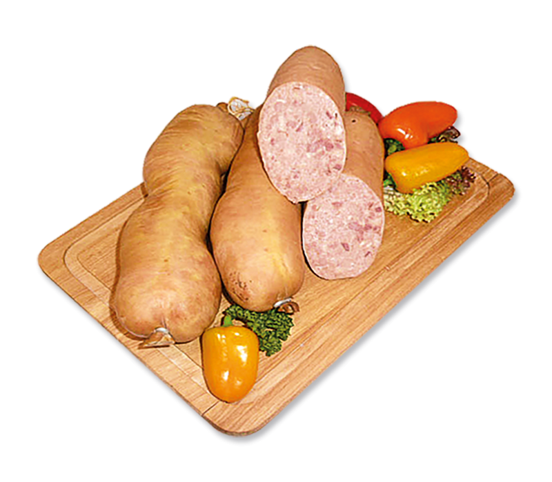 Hausmacher Leberwurst grob in Krausen