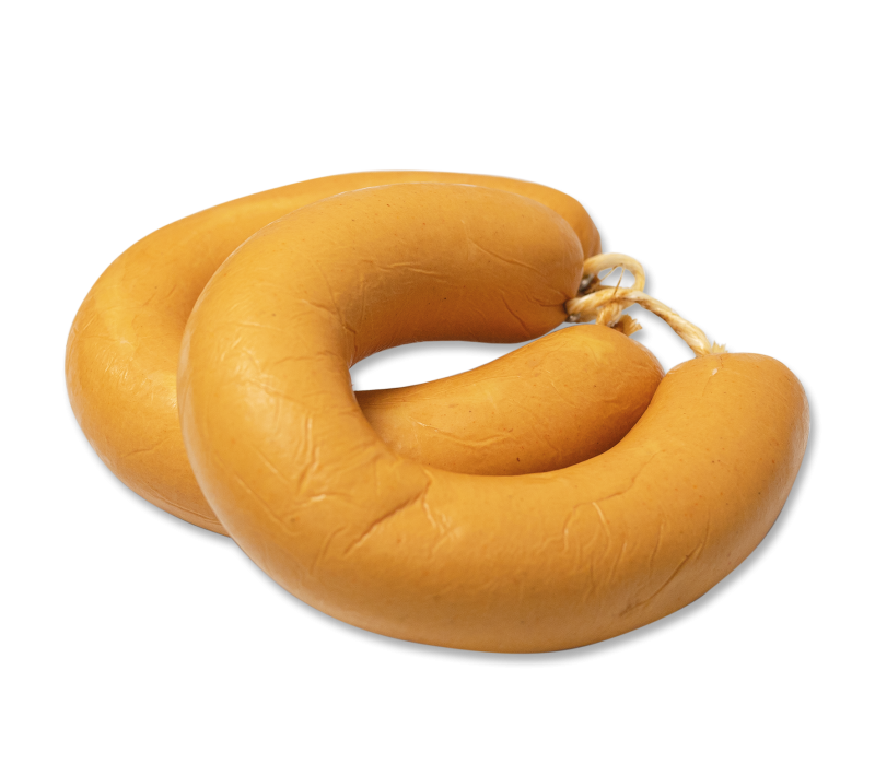 Fleischwurst im Ring, Rinderkranzdarm
