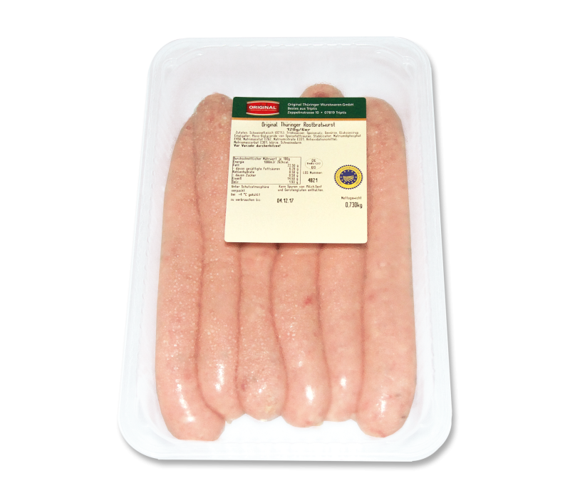 Thür.Rostbratwurst fein - roh - 6x120g