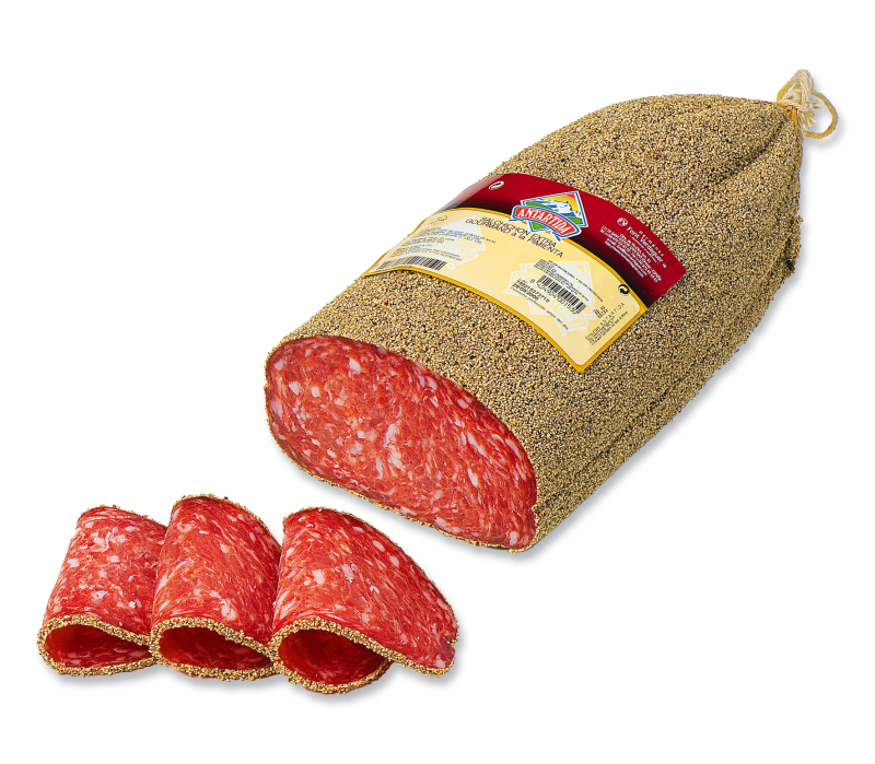 Span.Salami Salchichon im Pfeffermantel
