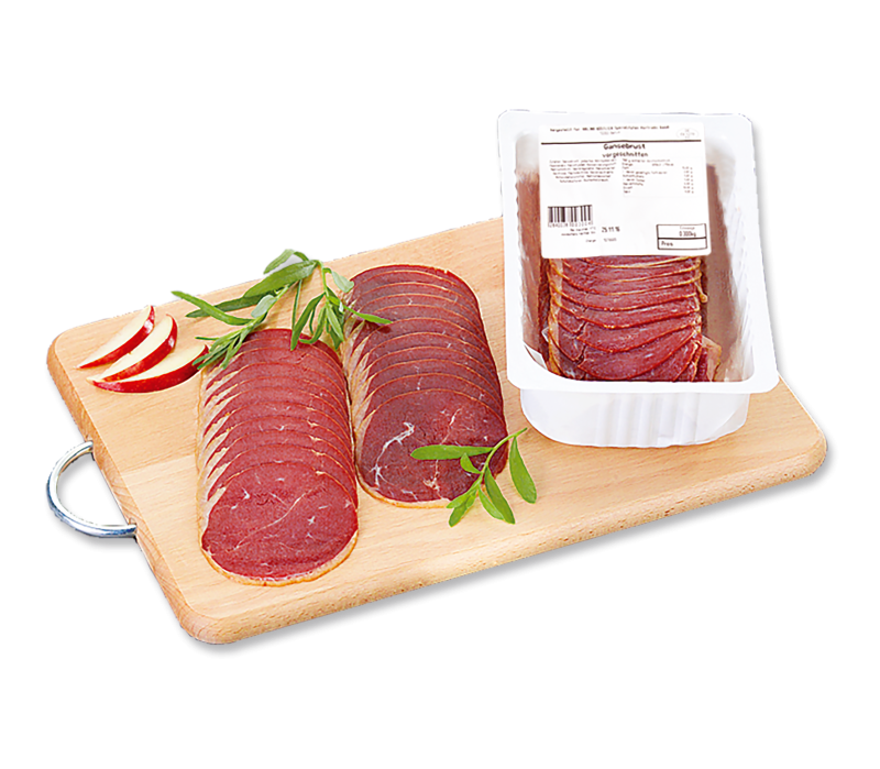 Gänsebrust 300g geschnitten