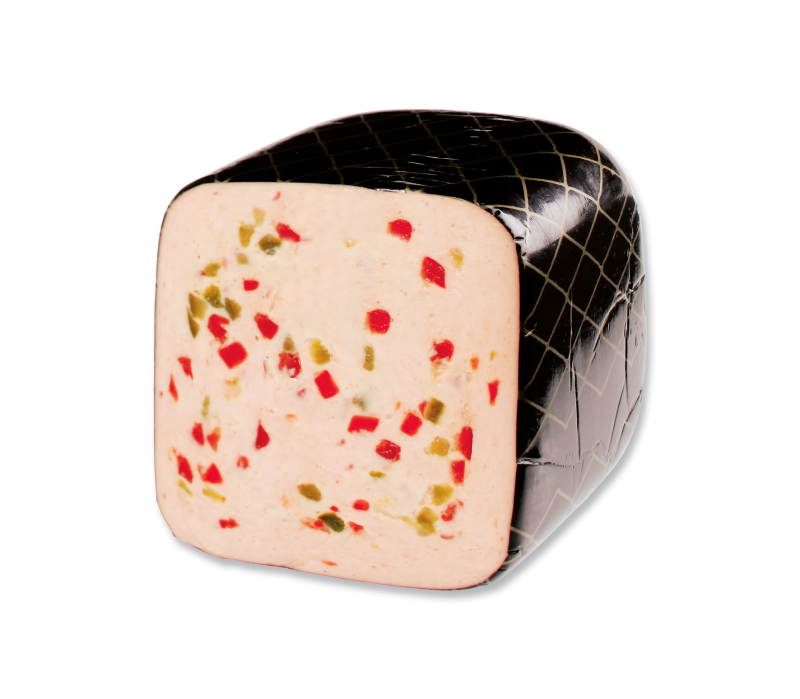 Paprika-Pastete in Vierkantform