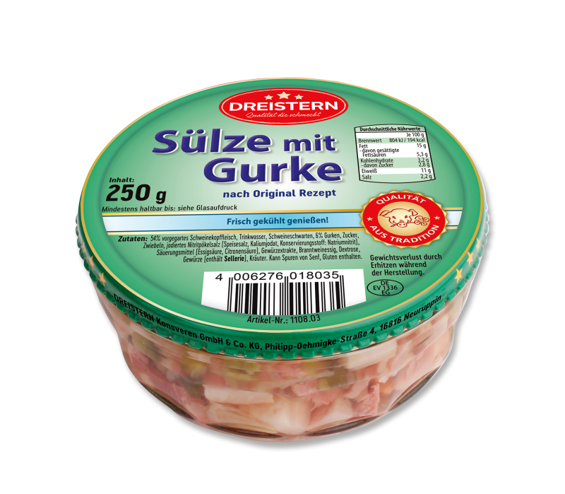 Gurkensülze 280g Sturzglas