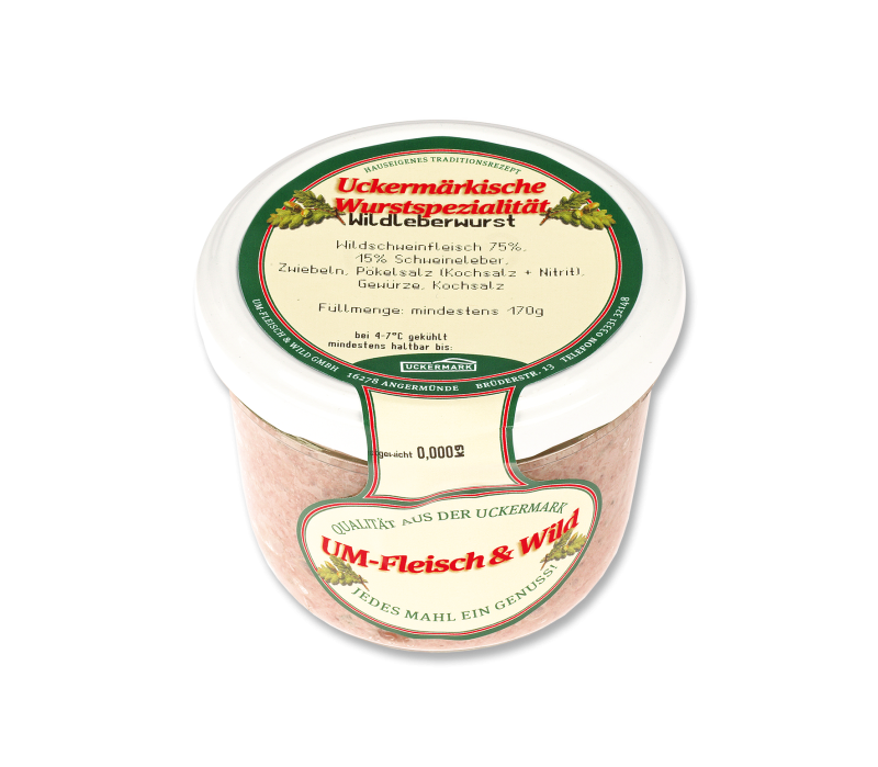 Wildleberwurst 170g Glas