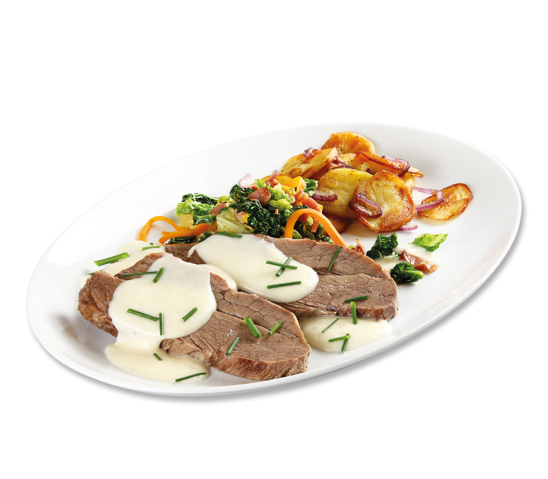Rinderbraten in Apfel-Meerrettichsoße