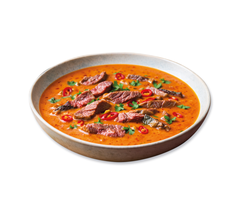 Thaicurry mit Roastbeefstreifen 2 kg