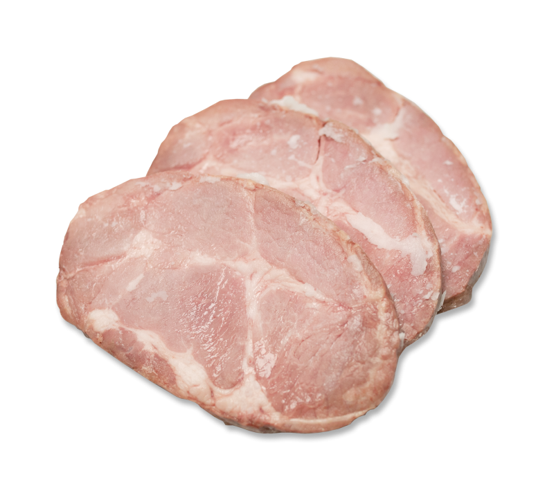 Schweinenackenbraten gegart in Scheiben