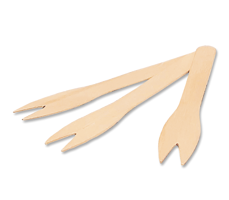 "kleva"Holz-Snack-Gabel braun