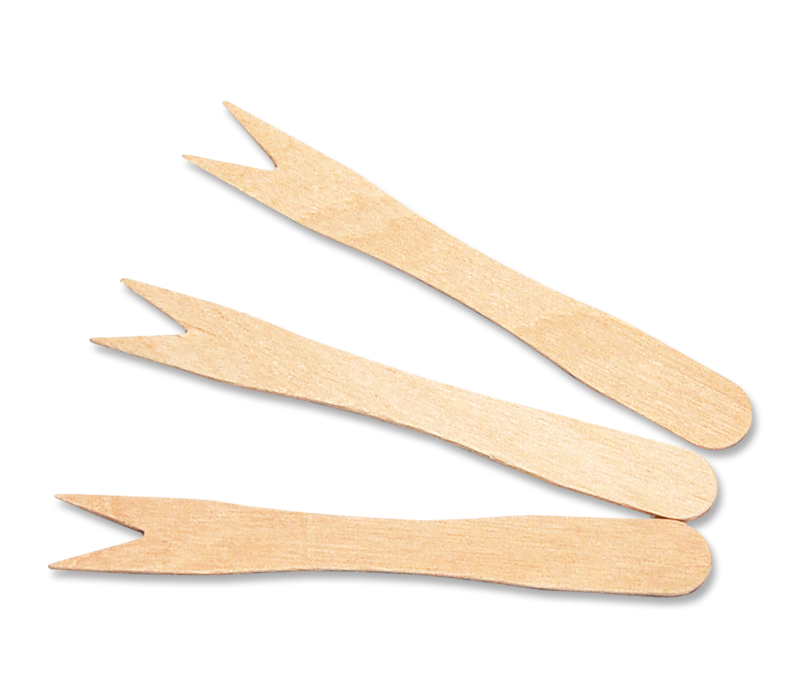 "kleva"Holz-Pommes-Gabeln braun