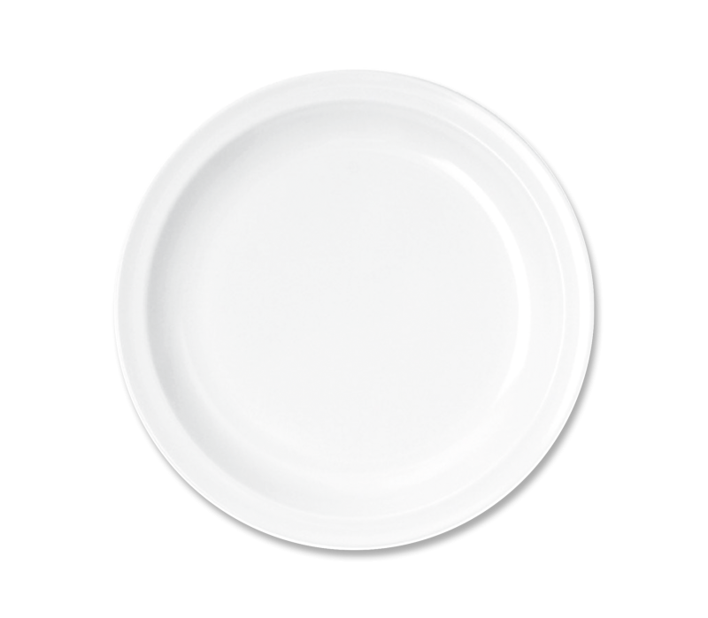 "kleva"Bagasse-Teller weiß ungeteilt