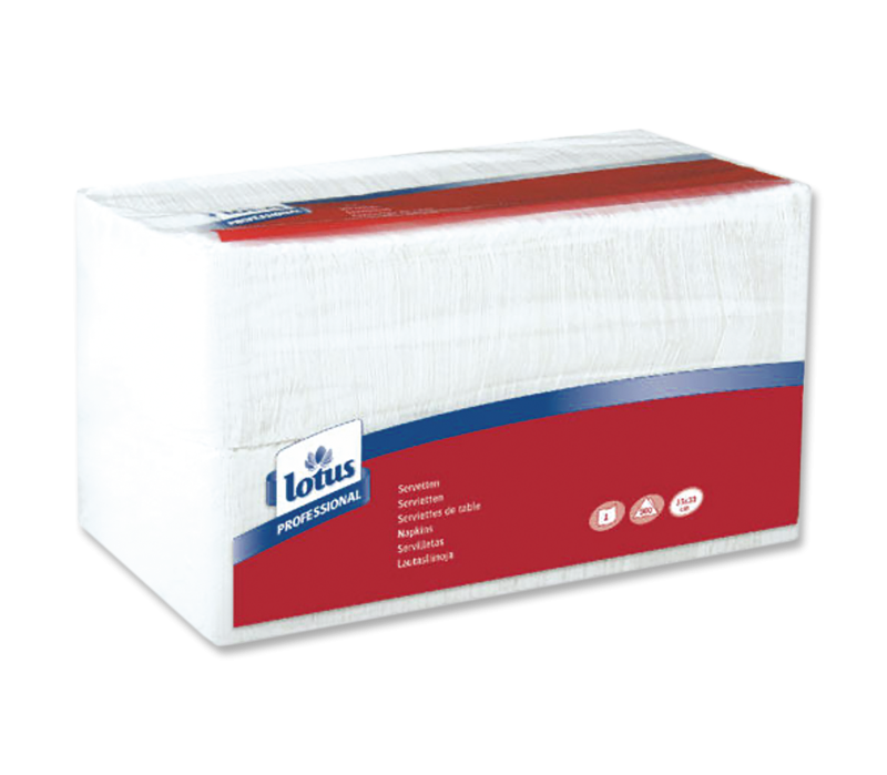 Papierservietten weiss 1/8