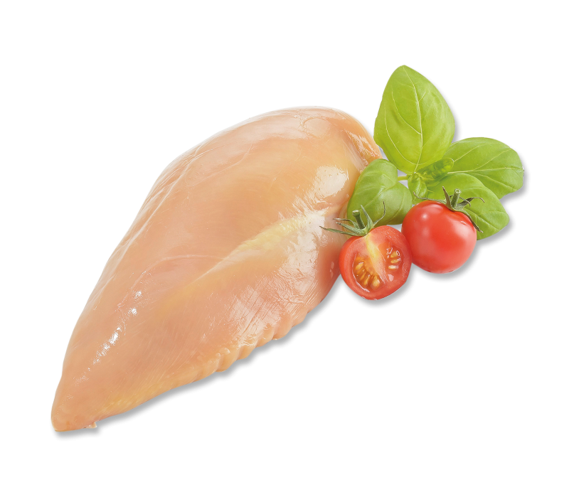 "Halal" Kikok-Hähnchen-Filet halbiert