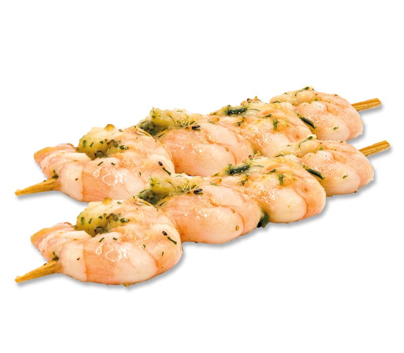Garnelenspieße langgesteckt 100g -TK-