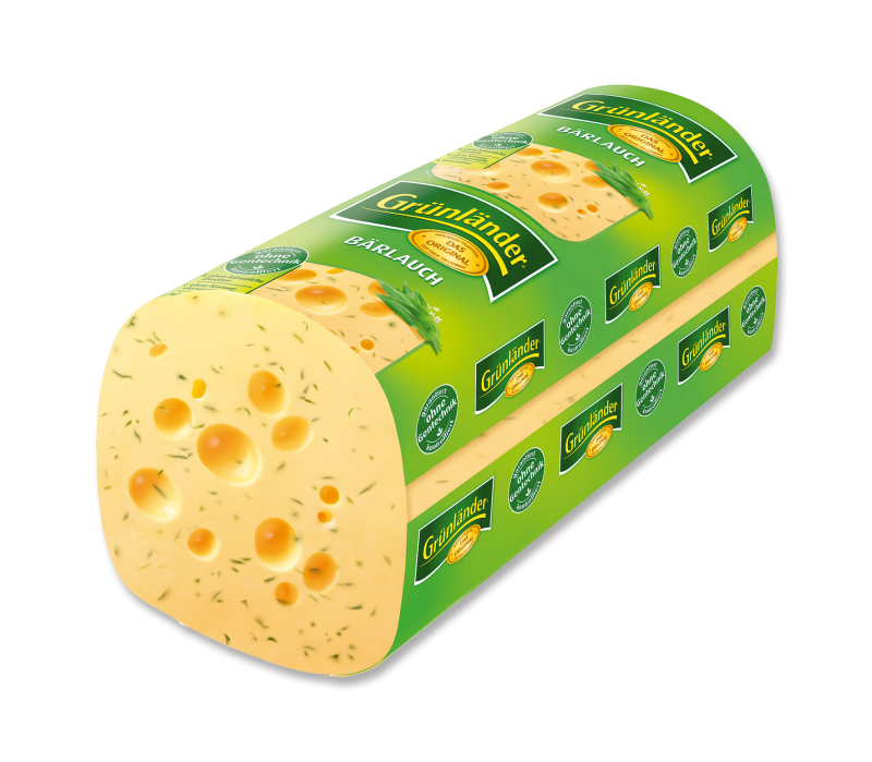 Grünländer Schnittkäse mit Bärlauch