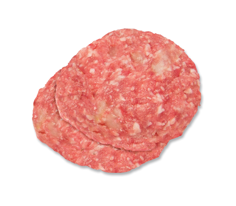 Schweine Burger 4,5mm, Gewicht n.Wunsch