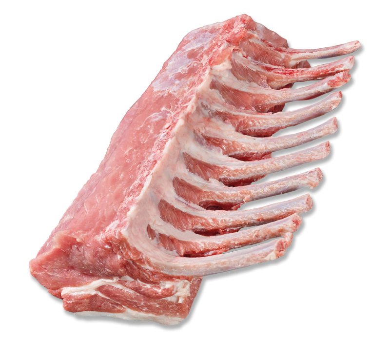 Duroc Schweinekarree mit Knochen
