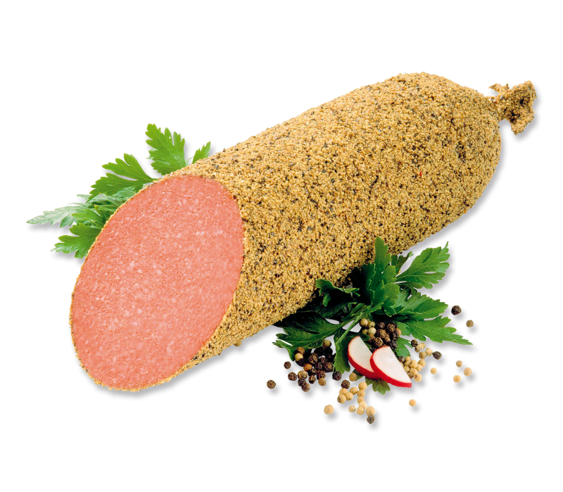Fleischer-Salami 1a im Pfeffermantel