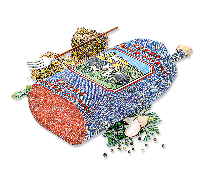Texassalami im Leinendarm