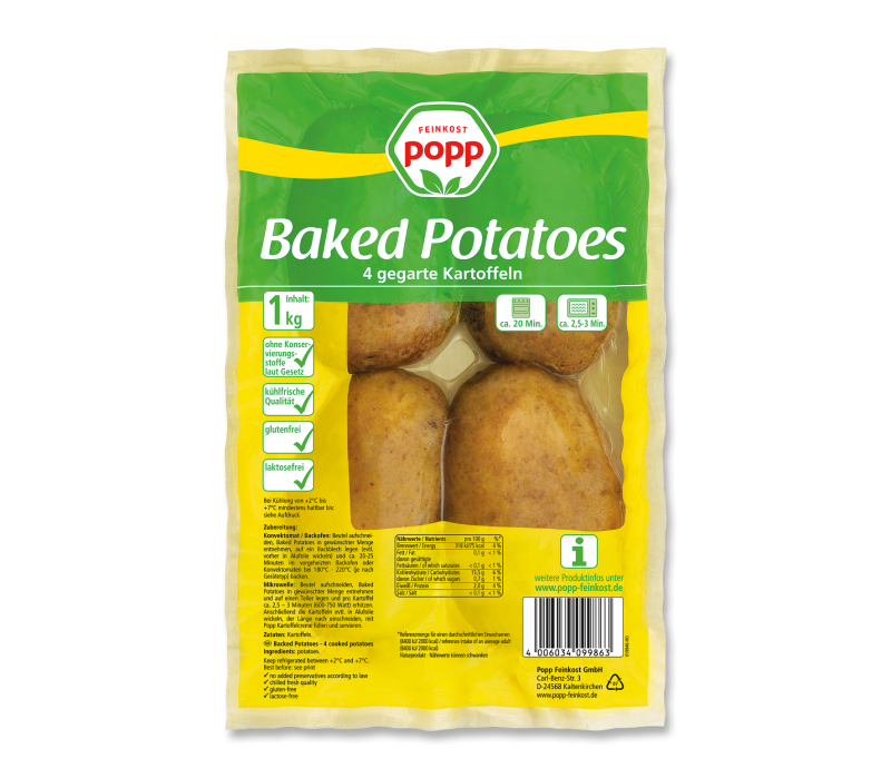 Baked Potatoes, mit Schale